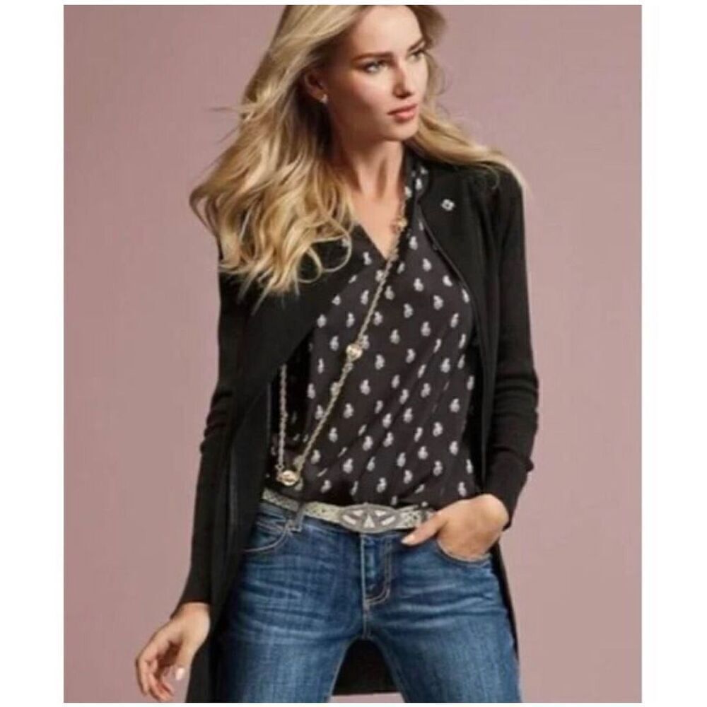 CAbi Memento Blouse‎ Blue & White XS #3435